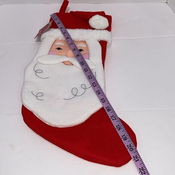 St. Nicholas Square Kohl's Large Santa Eyes Open Christmas Stocking NWT - Picture 7 of 7
